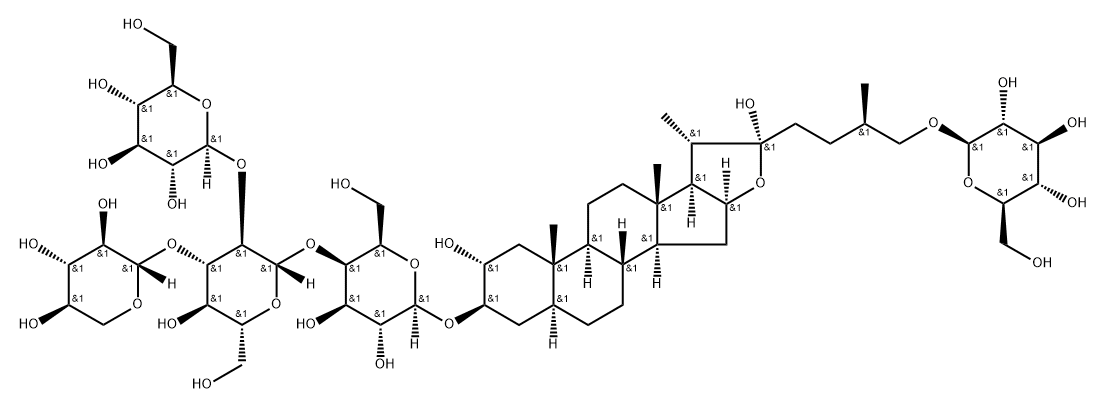 紫花吉托苷,54191-26-3,结构式
