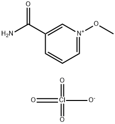 3-氨甲酰-1-甲氧基吡啶-1-鎓高氯酸盐 结构式