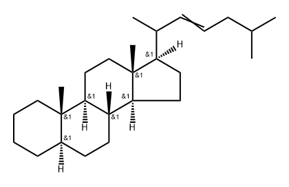 (20ξ)-5α-Cholest-22-ene Struktur