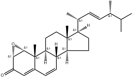 10,13-Dimethyl-17-(1,4,5-trimethyl-hex-2-enyl)-1,2,8,9,10,11,12,13,14,15,16,17-dodecahydro-20-oxa-cyclopropa[1,2]cyclopenta[a]ph
enthren-3-one,54573-76-1,结构式