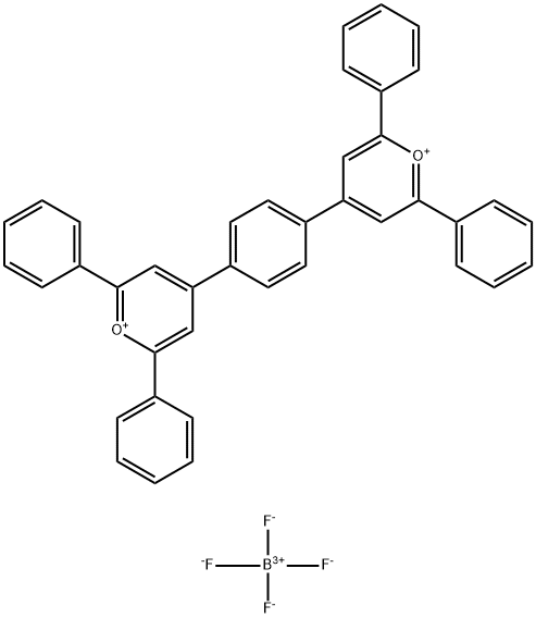 1,4-PHENYLENE-4,4'-BIS(2,6-DIPHENYL-4-PYRYLIUM TETRAFLUOROBORATE) Struktur
