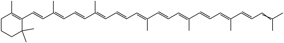 3′,4′-ジデヒドロ-β,ψ-カロテン 化学構造式