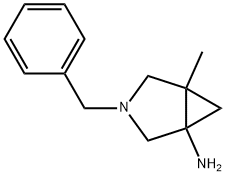 3-benzyl-5-methyl-3-azabicyclo[3.1.0]hexan-1-amine Struktur