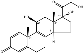 (11β)-11,17,21-Trihydroxy-pregna-1,4,8-triene-3,20-dione Struktur