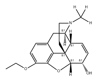 [2H3]-乙基吗啡, 54942-43-7, 结构式