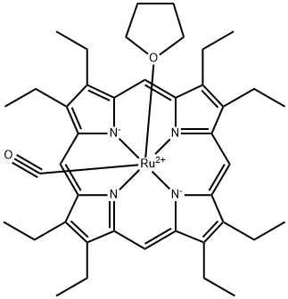 2,3,7,8,12,13,17,18-OCTAETHYL-21H,23H-PORPHINE RUTHENIUM(II) CARBONYL, COMPLEX WITH TETRAHYDROFURAN Structure