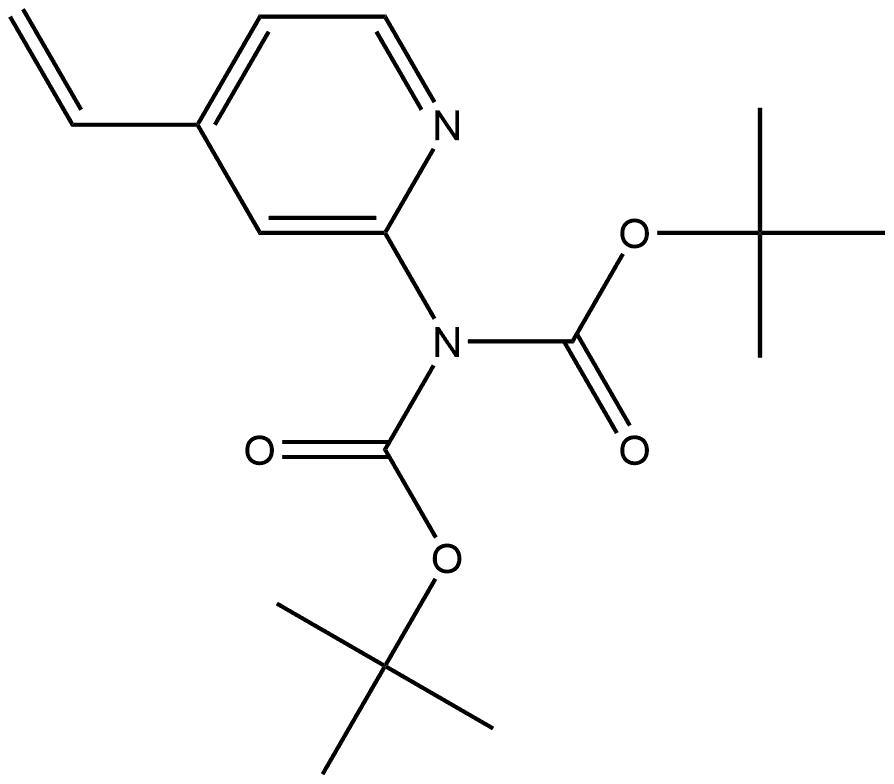 Imidodicarbonic acid, 2-(4-ethenyl-2-pyridinyl)-, 1,3-bis(1,1-dimethylethyl) ester Struktur
