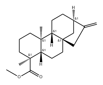 Kaur-16-en-19-oic acid methyl ester Struktur