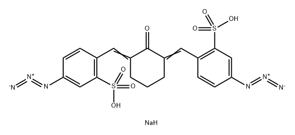 2,6-Di(4-azidobenzylidene)cyclohexano-2,2'-disulfonic acid, sodium salt Struktur