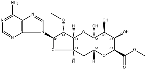 (11R)-11-C-(6-Amino-9H-purin-9-yl)-2,6:8,11-dianhydro-10-O-methyl-7-deoxy-α-L-ido-D-lyxo-5-undecoulo-5,9-pyranosonic acid methyl ester|杀草菌素 B
