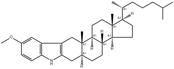 5'-メトキシ-1'H-5α-コレスタ-2-エノ[3,2-b]インドール 化学構造式