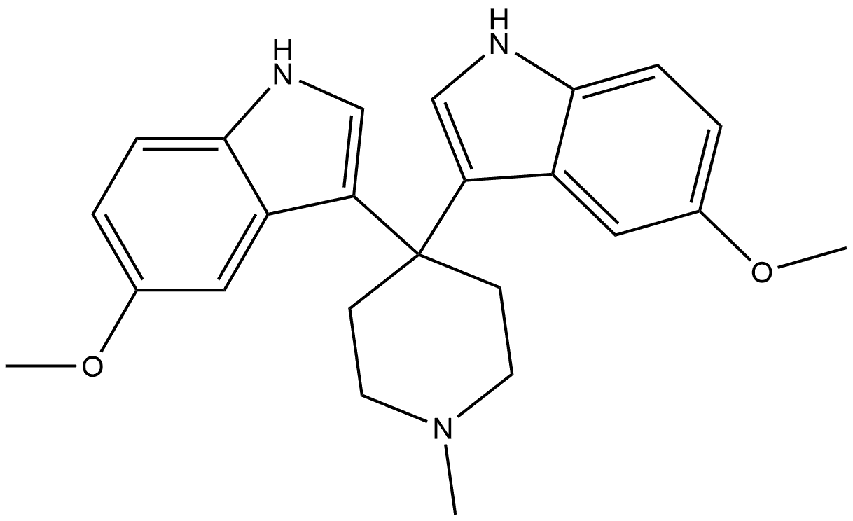 1H-Indole, 3,3'-(1-methyl-4-piperidinylidene)bis[5-methoxy- (9CI)