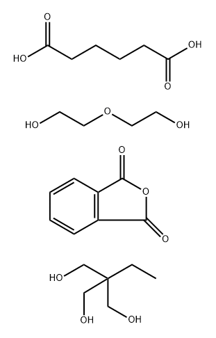 Hexanedioic acid, polymer with 2-ethyl-2-(hydroxymethyl)-1,3-propanediol, 1,3-isobenzofurandione and 2,2-oxybisethanol Struktur