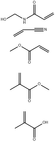 methyl methacrylate/ methylolacrylamide/ acrylonitrile Struktur