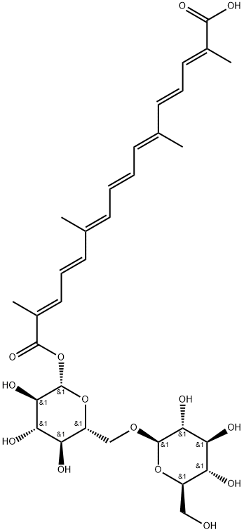 西红花苷III 结构式