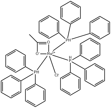 三(三苯基膦)氯化钌(II)乙酸酯 结构式