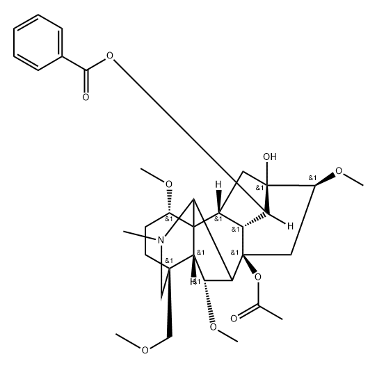 (16S)-1α,6α,16-トリメトキシ-4-(メトキシメチル)-20-メチルアコニタン-8,13,14α-トリオール8-アセタート14-ベンゾアート