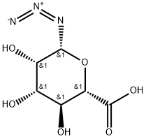 β-D-Mannopyranuronic acid, 1-azido-1-deoxy- Struktur