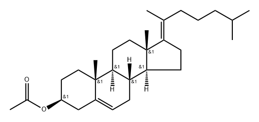 (17E)-Cholesta-5,17(20)-dien-3β-ol acetate Structure