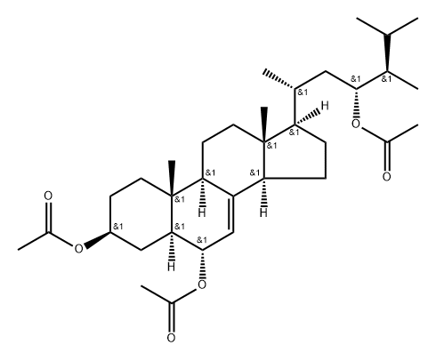 (23R)-5α-Ergost-7-ene-3β,6α,23-triol triacetate Struktur