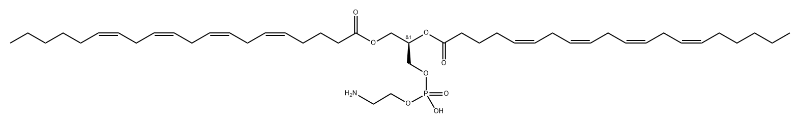 1,2-diarachidonoyl-glycero-3-phosphoethanolamine 结构式