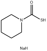 Piperidine-1-thiocarboxylic acid S-sodium salt Struktur