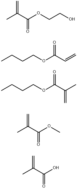 丙烯酸丁酯与甲基丙烯酸丁酯、甲基丙烯酸羟乙酯、甲基丙烯酸和甲基丙烯酸甲酯的聚合物,56422-54-9,结构式