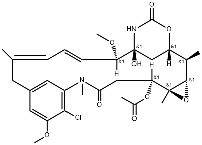 Maytansine, O3-acetyl-O3-de2-(acetylmethylamino)-1-oxopropyl- Struktur
