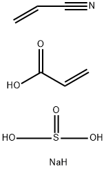 2-Propenoic acid, telomer with 2-propenenitrile and sodium hydrogen sulfate, sodium salt Struktur