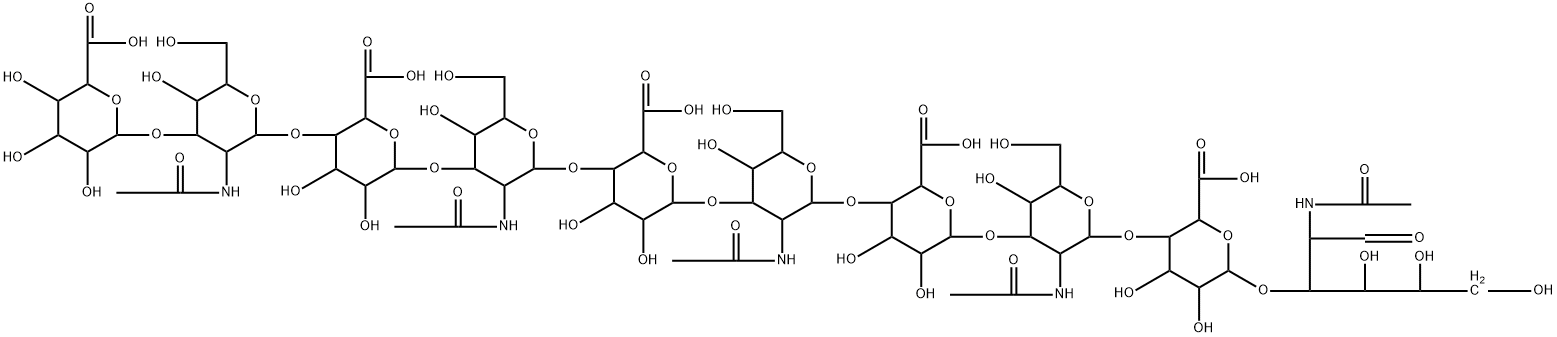 ヒアルロン酸十糖 化学構造式