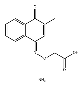ammonium 1,4-dihydro-3-methyl-4-oxo-1-naphthylideneaminooxyacetate Structure