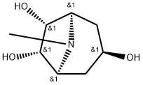 rel-(1β*,5β*)-8-メチル-8-アザビシクロ[3.2.1]オクタン-3α*,6β*,7β*-トリオール 化学構造式