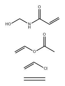 乙酸乙烯酯、氯乙烯、乙烯和N-羟甲基丙烯酰胺的聚合物, 57546-92-6, 结构式