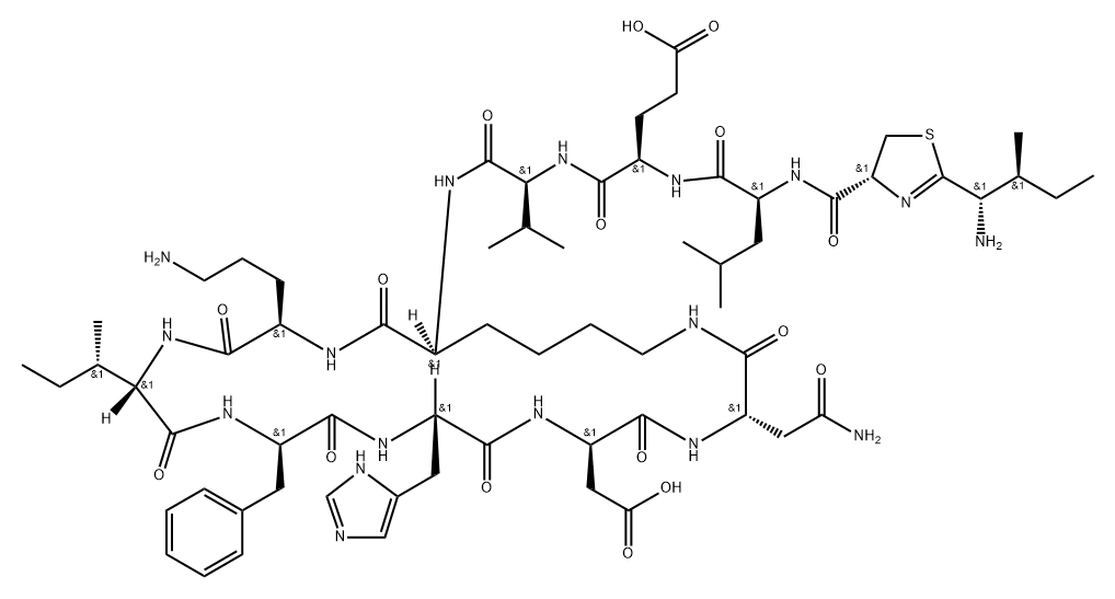 杆菌肽B2, 57762-78-4, 结构式