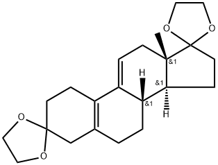Estra-5(10),9(11)-diene-3,17-dione Cyclic 3,17-Bis(1,2-ethanediyl acetal), 57905-07-4, 结构式