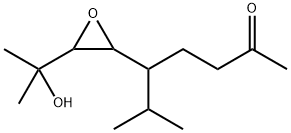 (E)-5-Isopropyl-6,7-epoxy-8-hydroxy-8-methylnon-2-one Struktur