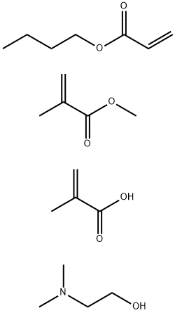 2-Propenoic acid, 2-methyl-, polymer with butyl 2-propenoate and methyl 2-methyl-2-propenoate, compound with 2-(dimethylamino)ethanol Structure
