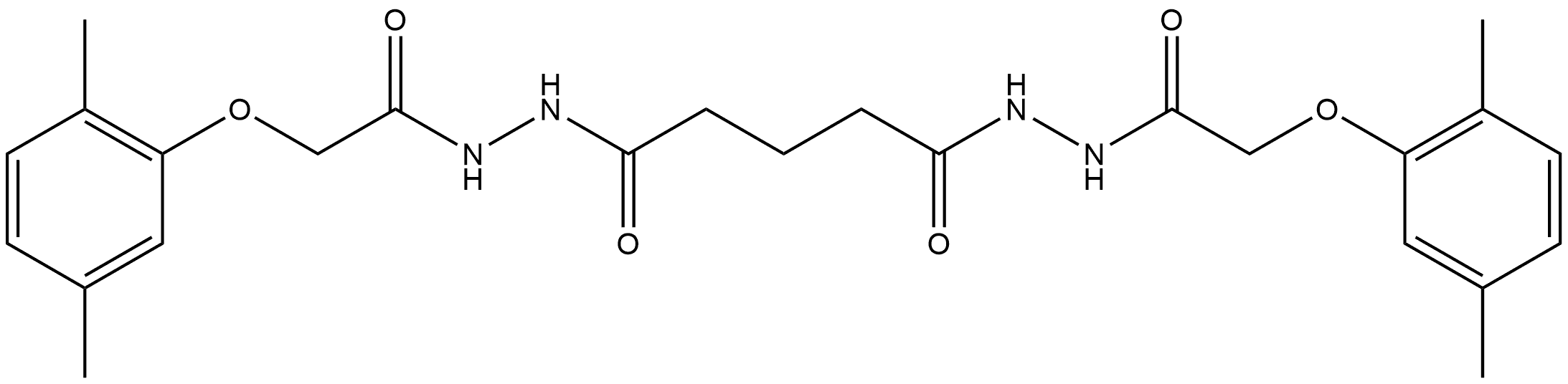 N'1,N'5-bis[(2,5-dimethylphenoxy)acetyl]pentanedihydrazide,581781-60-4,结构式
