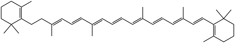 β,β-Carotene, 7,8-dihydro- Structure