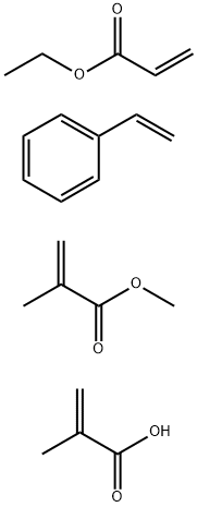 2-Propenoic acid, 2-methyl-, polymer with ethenylbenzene, ethyl 2-propenoate and methyl 2-methyl-2-propenoate, ammonium salt Structure