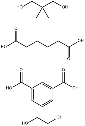 1,3-Benzenedicarboxylic acid, polymer with 2,2-dimethyl-1,3-propanediol, 1,2-ethanediol and hexanedioic acid Struktur