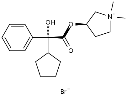 threo-Glycopyrronium bromide Structure