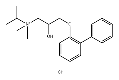 N,N-ジメチル-N-イソプロピル-3-[(1,1'-ビフェニル)-2-イルオキシ]-2-ヒドロキシ-1-プロパンアミニウム·クロリド 化学構造式