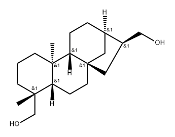 Kaurane-17,18-diol, (4α)- Structure