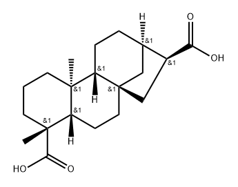 Kaurane-17,18-dioic acid, (4α)- Struktur