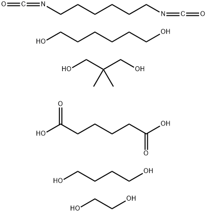 己二酸与1,6-己二醇、新戊二醇、HDI、乙二醇和丁二醇的聚合物 结构式