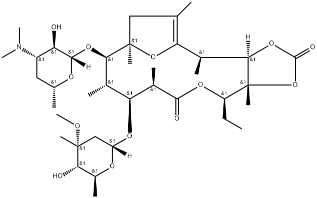 红霉素杂质 9, 58781-38-7, 结构式