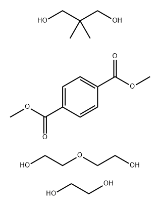 1,4-Benzenedicarboxylic acid, dimethyl ester, polymer with 2,2-dimethyl-1,3-propanediol, 1,2-ethanediol and 2,2'-oxybis[ethanol] Struktur