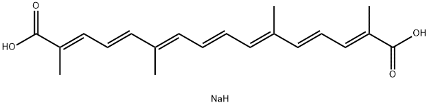 藏红花酸二钠盐, 591230-99-8, 结构式