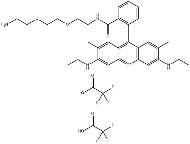 N-(8-AMINO-3,6-DIOXAOCTYL)RHODAMINE 6G-AMIDE BIS(TRIFLUOROACETATE),591742-76-6,结构式